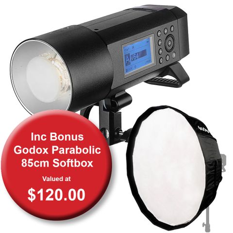 Godox AD400Pro TTL Flash + AD-S85W WhiteUmbrella Softbox