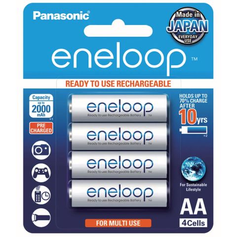 Panasonic Eneloop AA Battery 4 Pack