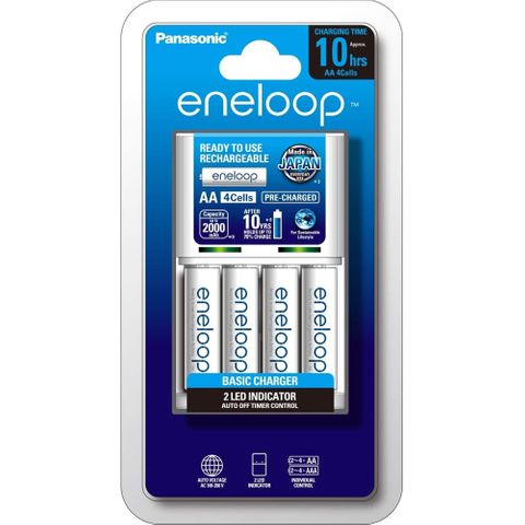 Panasonic Eneloop Charger W/ 4 AA Batteries