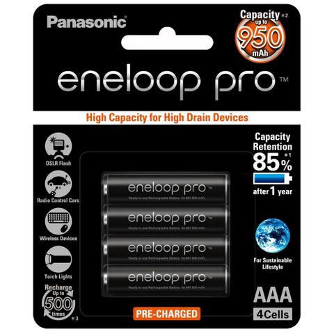 Panasonic Eneloop Pro AAA Battery 4 Pack