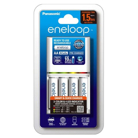 Panasonic Eneloop Smart Charger W/ 4 AA Batteries