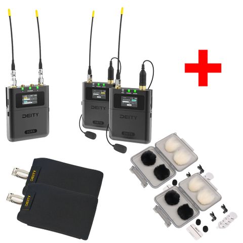 Deity Theos UHF Digital Kit + 2 x Deluxe Accessories Kit & Pouches