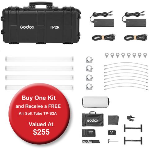 Godox Pixel Tube Light TP2R 4 Light Kit + TP-S2A Air Tube