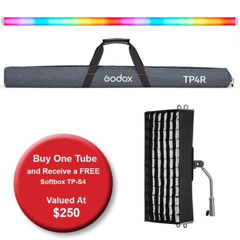 Godox KNOWLED Pixel Tube Light TP4R + Free TP-S4 Softbox
