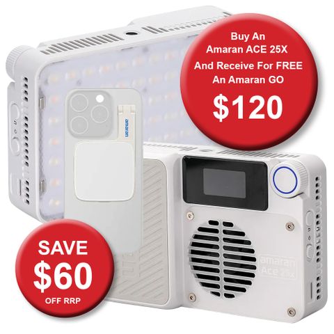 Amaran Ace 25x White Bi-Colour LED Light + Go White