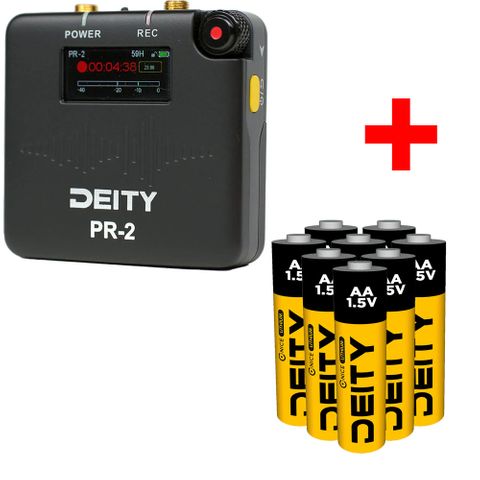 Deity PR-2 Stereo Pocket Recorder + Lavalier Mic Get 8x Lithium AA Batteries Free