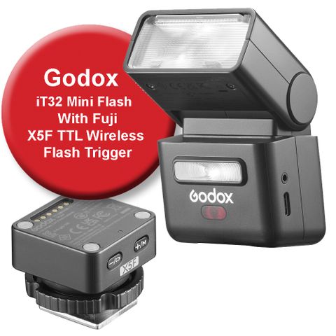 Godox iT32 iFlash Camera Flash & X5F For Fuji