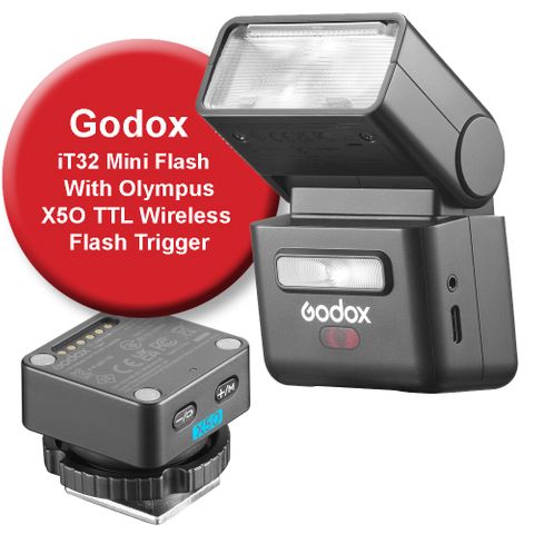 Godox iT32 iFlash Camera Flash & X5O For Olympus