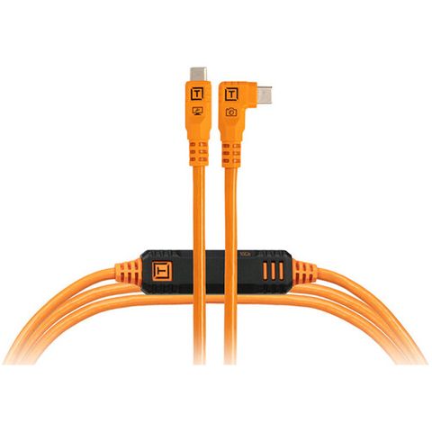 Tether Tools TetherPro Optima 10G USB-C 1.8m Straight To Right Organge