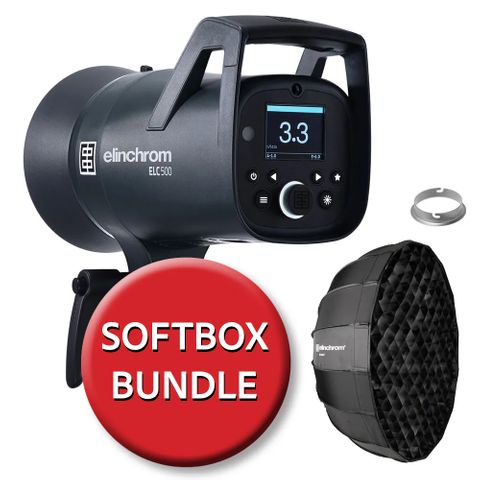 Elinchrom ELC 500WS Flash Softbox Bundle