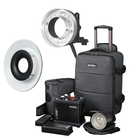 Godox AD1200Pro TTL Power Pack + Ringflash & Reflector