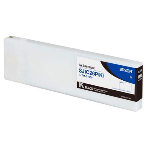 Epson Black Ink Cartridge for TM-C7500 - SJIC26P K