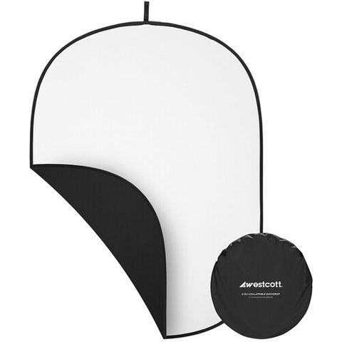 Westcott Collapsible 2:1 Black / White Background 1.5 x 2m