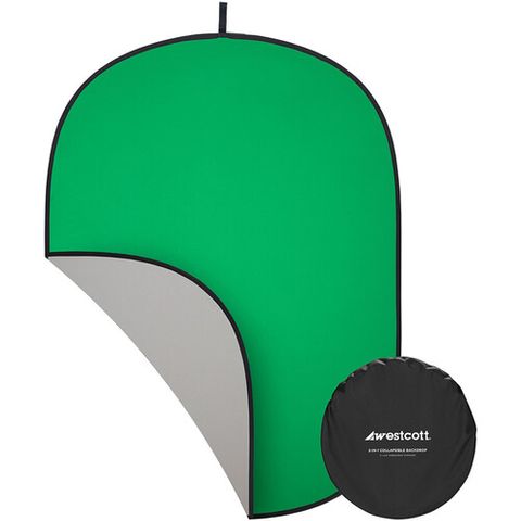 Westcott Collapsible 2:1 Gray / Chromakey Background 1.5 x 2m