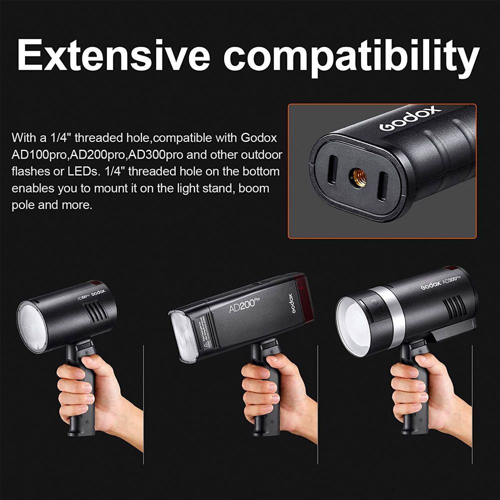 Godox FG-100 FlashGrip Camera Speedlite Flash Handle 15° For Godox AD100pro AD200/300 