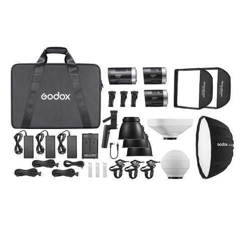 Godox ML-KIT2 1xML60B & 2 x ML30 Bi-Colour 3 Head LED Light Kit