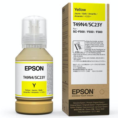 Epson F560 UltraChrome Dye Sub Ink Yellow 140ml - T49N4