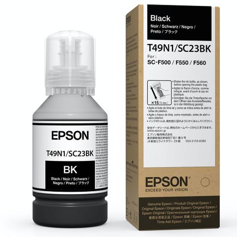 Epson F560 UltraChrome Dye Sub Ink Black 140ml - T49N1