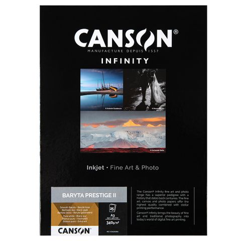 Canson Baryta Prestige II 340gsm A3+ X 25 Sheets