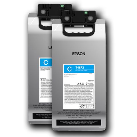 Epson 2 X 1.5L UltraChrome RS Cyan Resin Ink Pouch