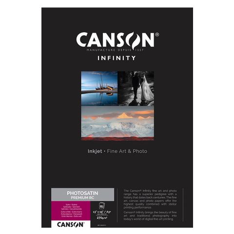 Canson Infinity PhotoSatin Premium RC 270gsm A3+ x 25 Sheets