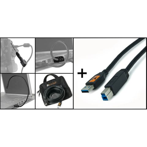 Tether Tools Starter Tethering Kit with USB 3 A to B, 4.6m Black