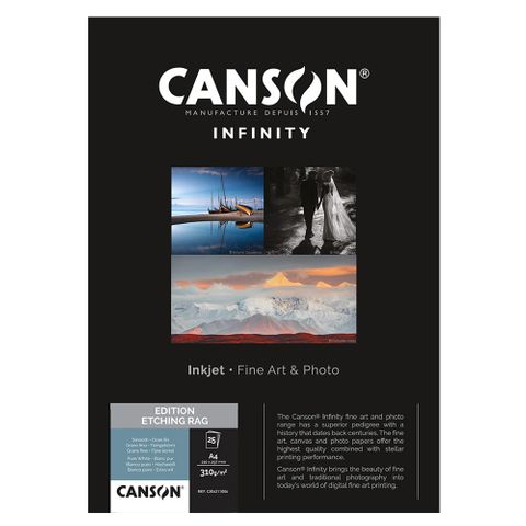 Canson Infinity Edition Etching Rag 310gsm A4 x 25 Sheets