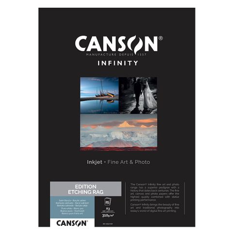 Canson Infinity Edition Etching Rag 310gsm A3 x 25 Sheets