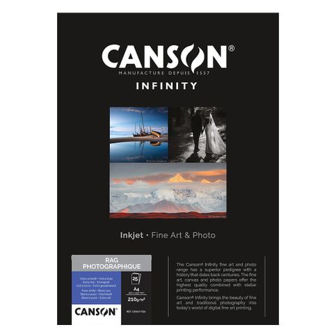 Canson Infinity Rag Photographique 210gsm A4 x 25 Sheets