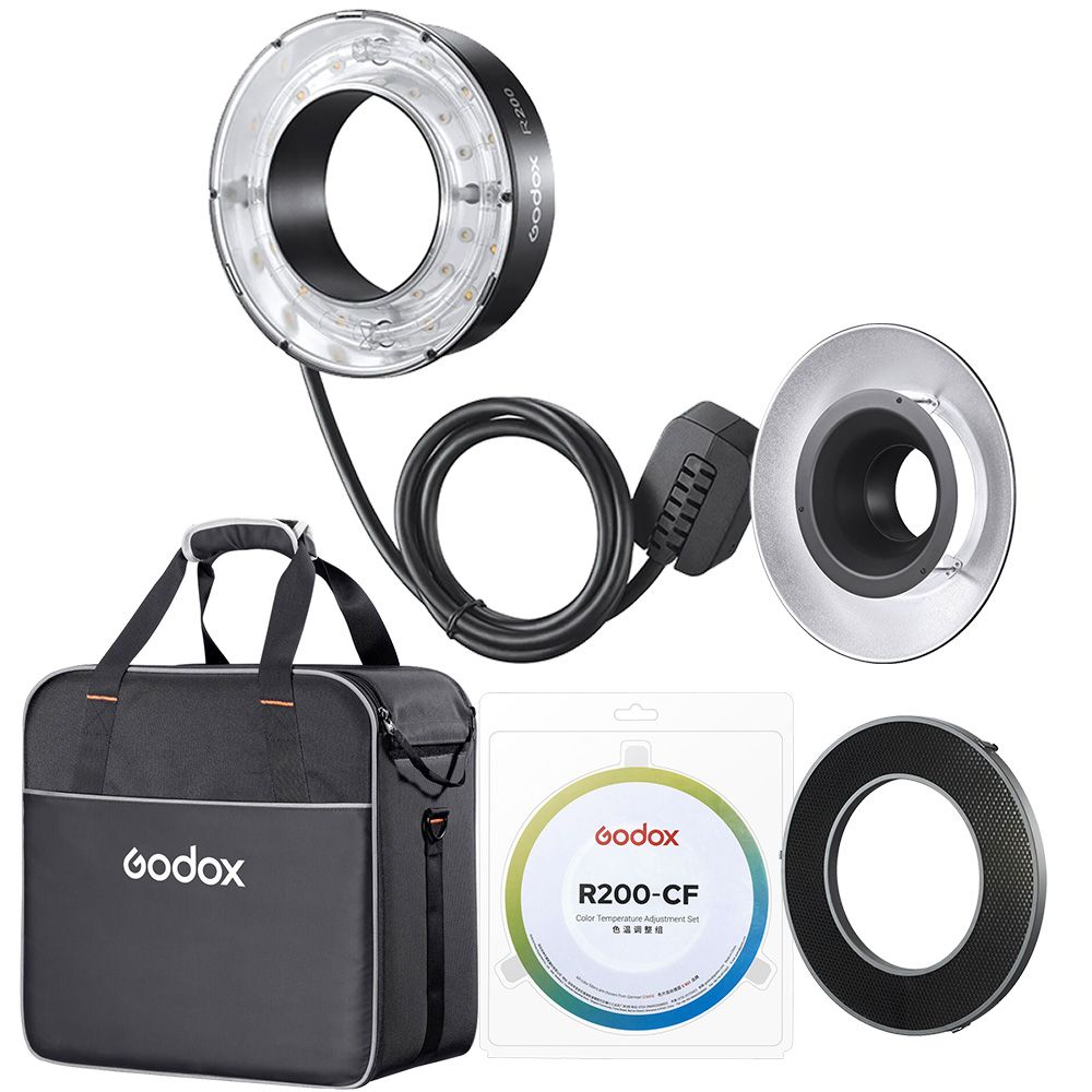 Godox AD200Pro Flash + R200 Ringflash Head Kit with CB-56