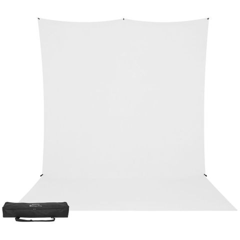 X-Drop Wrinkle-Resistant Backdrop Kit - High-Key White (5' x 7')