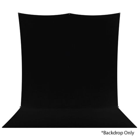 X-Drop Pro Backdrop Rich Black 2.4m X 3.96m