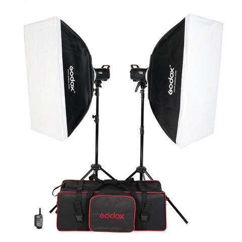 Godox MS 200-V 2 Head Softbox & Stand Kit