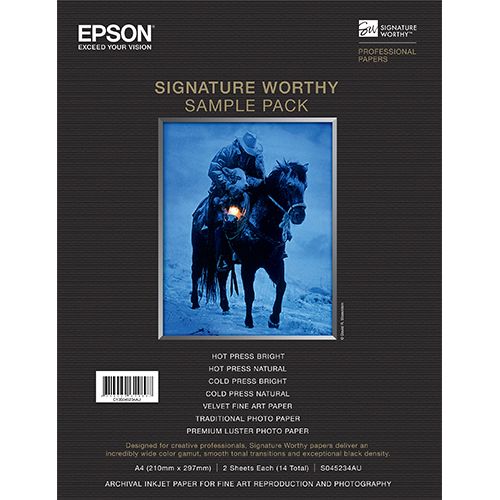 Epson Photo, Fine Art and Matte papers A4 sample pack