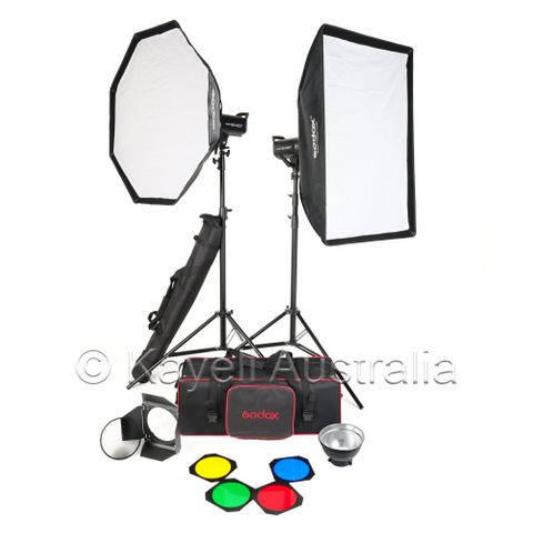 Godox SK400II-V Studio Flash 2 Head Kit New