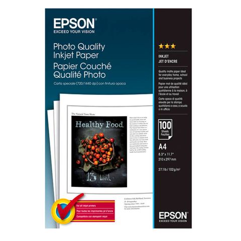 Epson Photo Quality Inkjet Paper A3+ 100 Sheets