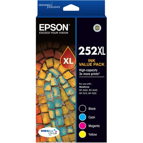 Epson 252XL Value Pack Inks For WF-7620