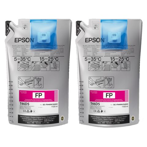 Epson UltraChrome DS6 Ink 1.1L Fluro Pink x2 Bags (F9460H)