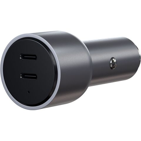 Satechi 40w Dual USB-C PD Car Charger (Space Grey)