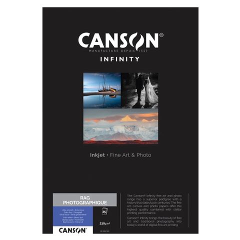 Canson Rag Photographique Ii 210gsm A3+ X 25 Sheet
