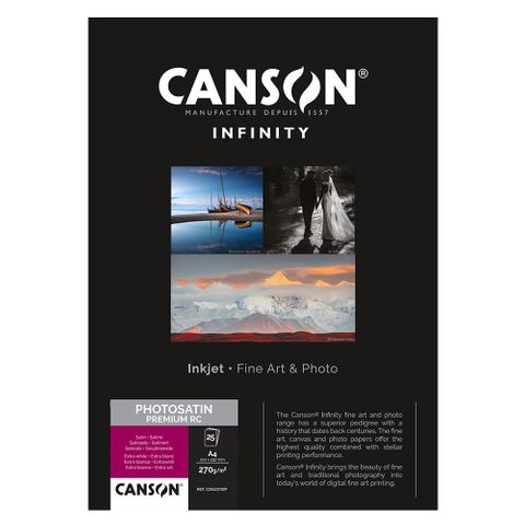 Canson Infinity PhotoSatin Premium RC 270gsm A4 x 25 Sheets
