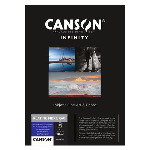 Canson Infinity Platine Fibre Rag 310gsm A4 x 25 Sheets