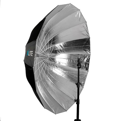 Xlite 165cm Deep Parabolic Black / Silver Umbrella