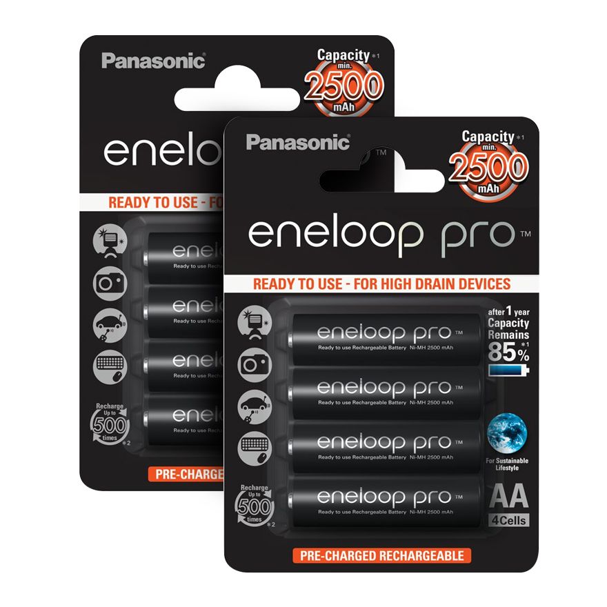 battery rechargeable panasonic eneloop pro aa