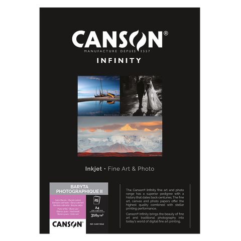 Canson Infinity Baryta Photographique II 310gsm A4 x 25 Sheets