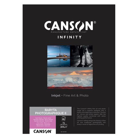 Canson Infinity Baryta Photographique II 310gsm A3 x 25 Sheets