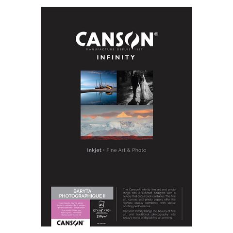 Canson Infinity Baryta Photographique II 310gsm A3+ x 25 Sheets