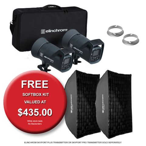 Elinchrom ELC 500/500 Softbox To Go Kit