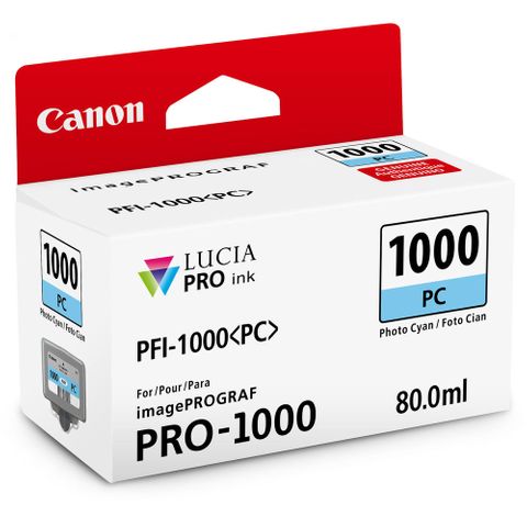 Canon PRO-1000 80ml Photo Cyan Ink PFI1000PC