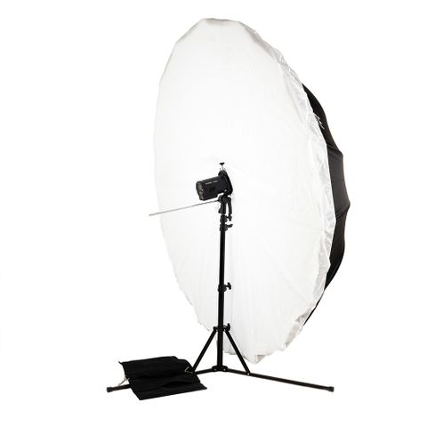 Godox AD300PRO Flash + 180cm B/W Umbrella + Compact Reversible 2.1m Stand